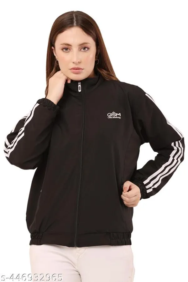 Black_Polyester_Windcheater_Jacket_For_Women