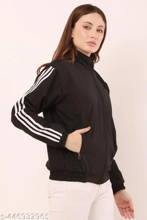 Black_Polyester_Windcheater_Jacket_For_Women