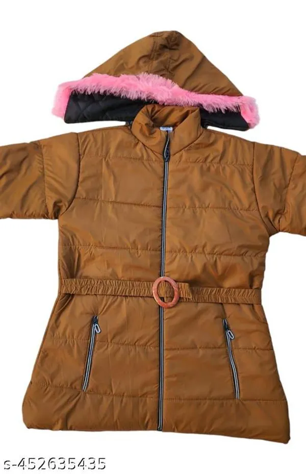 Yellow_Polyester_Winter_Jacket_For_Girl