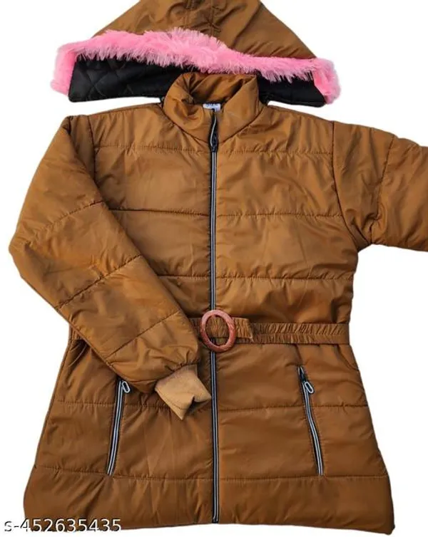 Yellow_Polyester_Winter_Jacket_For_Girl