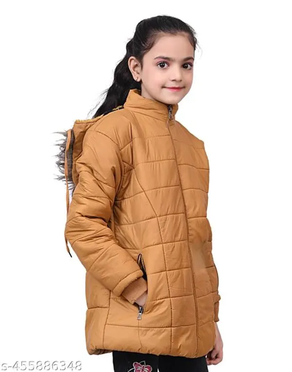 Yellow_Polyester_Winter_Jacket_For_Girl
