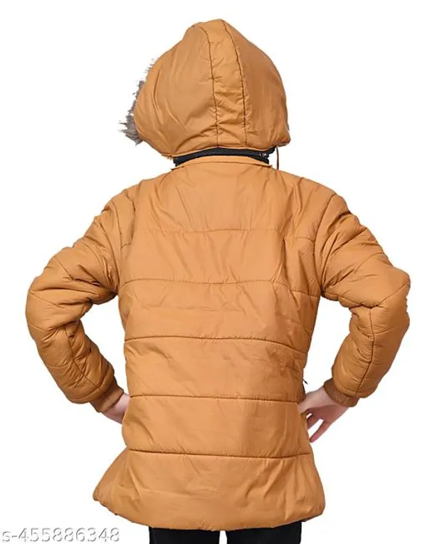 Yellow_Polyester_Winter_Jacket_For_Girl