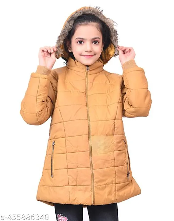 Yellow_Polyester_Winter_Jacket_For_Girl