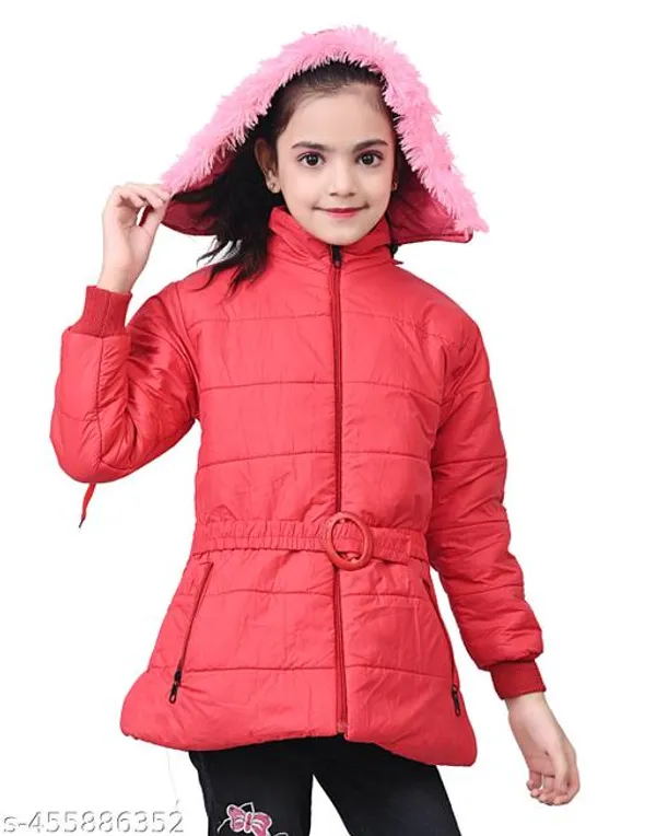 Red_Polyester_Winter_Jacket_For_Girl