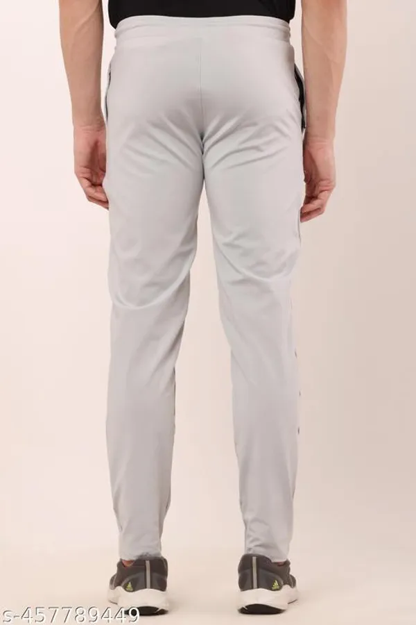 Light_Grey_Lycra_Blend_Track_Pants_For_Men