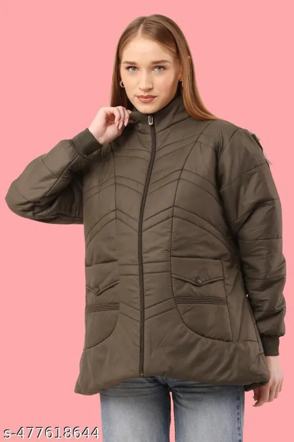 Green_Polyester_Winter_Jacket_For_Women