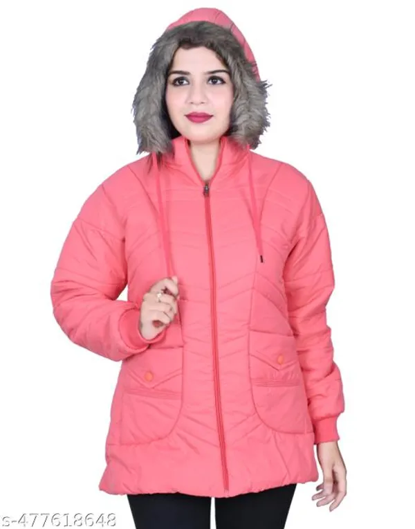 Peach_Polyester_Winter_Jacket_For_Women