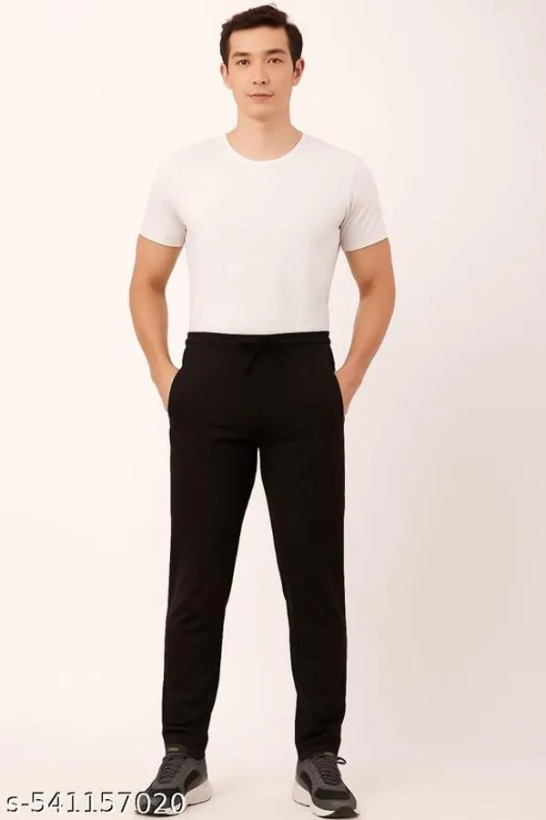 Black_Lycra_Blend_Track_Pants_For_Women