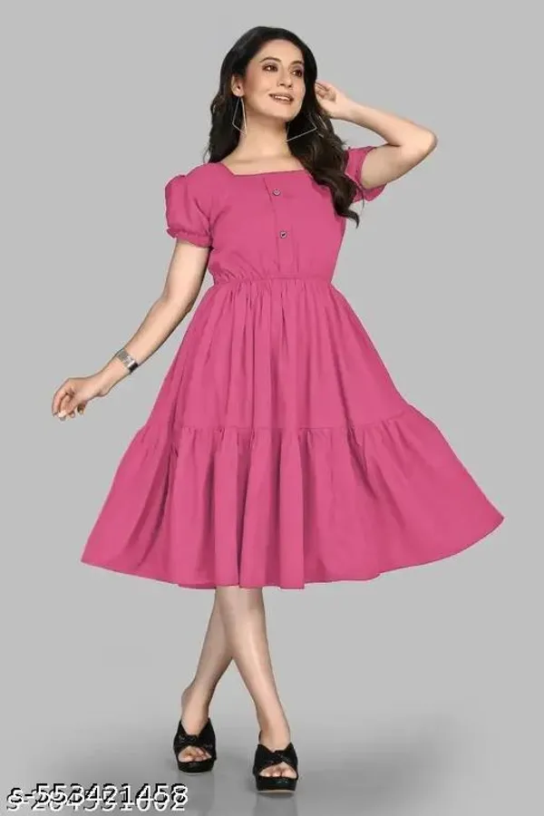 Pink_Crepe_Dress_For_Women