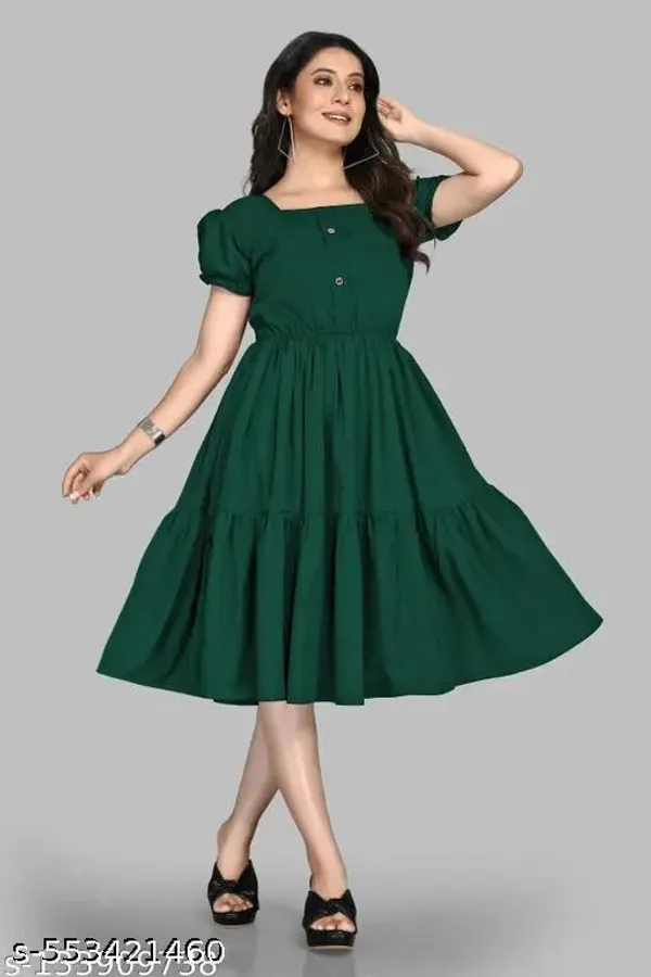 Green_Crepe_Dress_For_Women