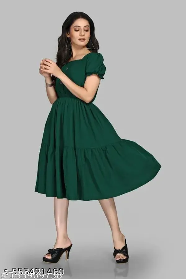 Green_Crepe_Dress_For_Women