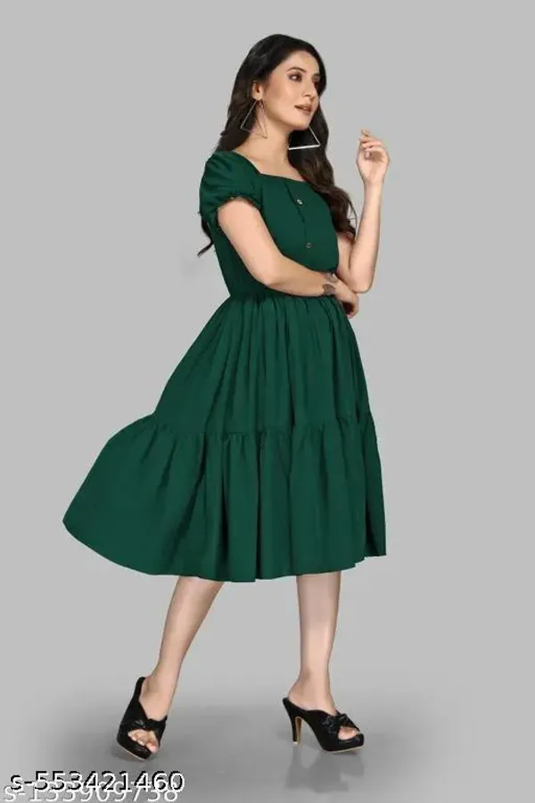 Green_Crepe_Dress_For_Women