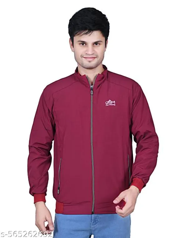 Maroon_Polyester_Windcheater_Jacket_For_Men