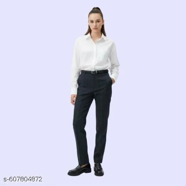 Black_Cotton_Blend_Pants_For_Women