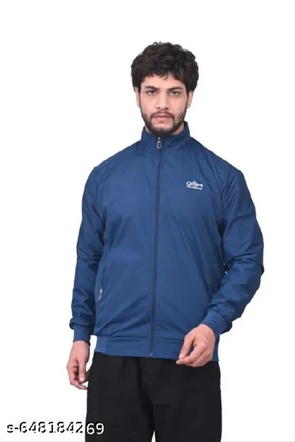 Aqua_Blue_Polyester_Windcheater_Jacket_For_Men