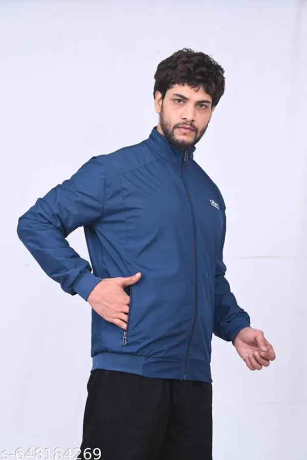 Aqua_Blue_Polyester_Windcheater_Jacket_For_Men