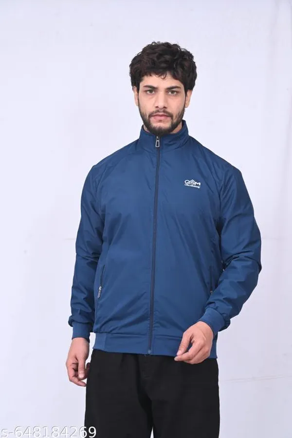 Aqua_Blue_Polyester_Windcheater_Jacket_For_Men