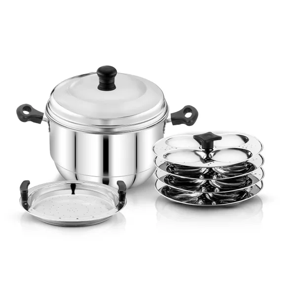 Silver_Stainless_Steel_Idli_Maker_(_4_Plates_With_16_Idlis_Pot_)