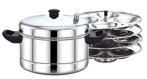 Silver_Stainless_Steel_Idli_Maker_(_4_Plates_With_16_Idlis_Pot_)
