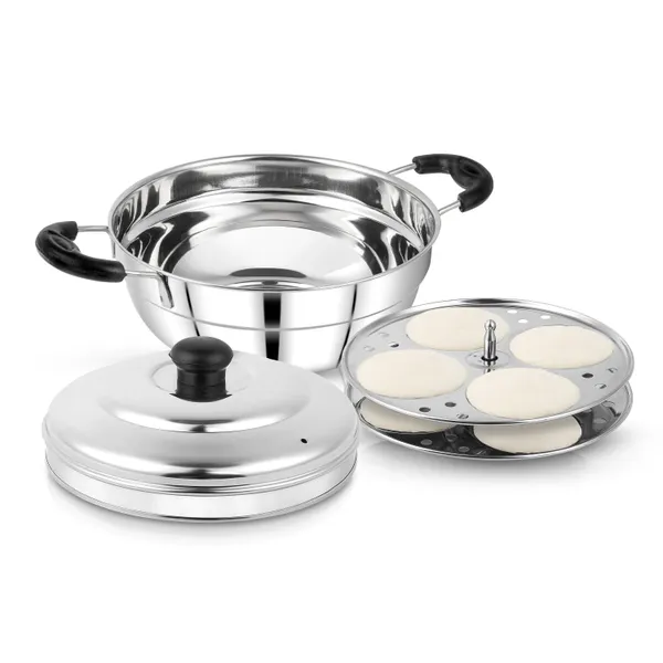 Silver_Stainless_Steel_Idli_Maker_(_2_Plates_With_8_Idlis_Pot_)