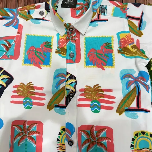 White_Cotton_Mix_Printed_Co-Ord_Sets_For_Boys