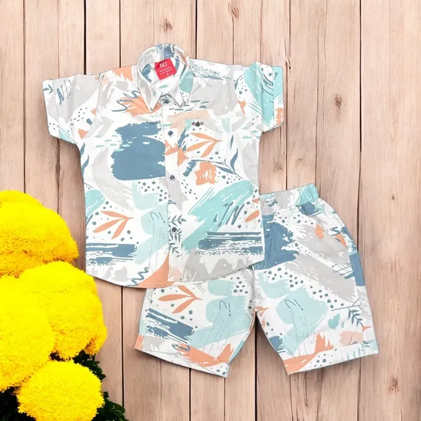 Blue_Cotton_Mix_Printed_Co-Ord_Sets_For_Boys