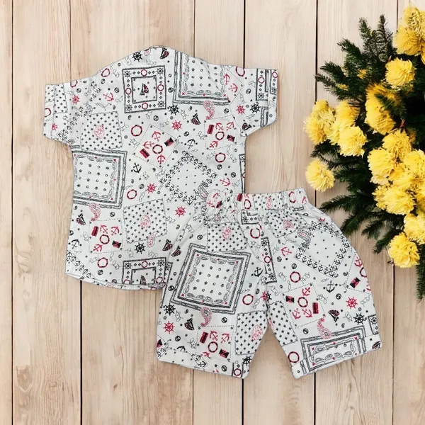 Red_Cotton_Mix_Printed_Co-Ord_Sets_For_Boys