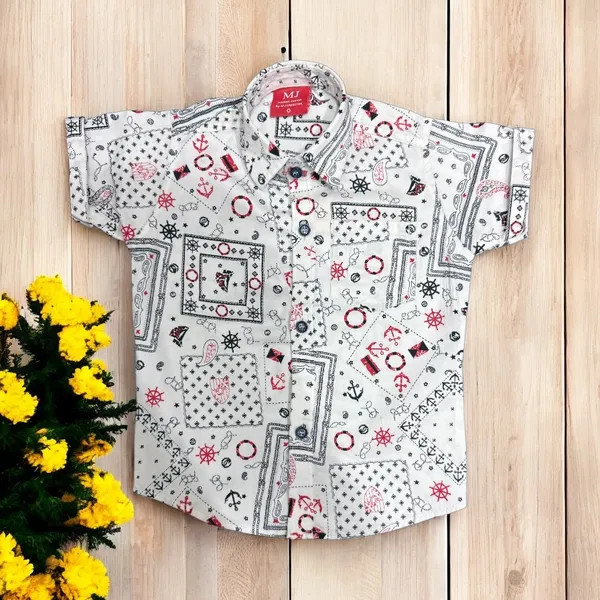 Red_Cotton_Mix_Printed_Co-Ord_Sets_For_Boys