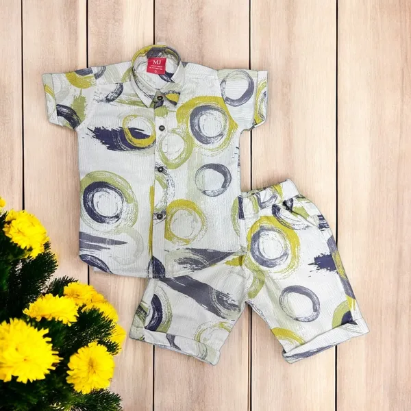 Green_Cotton_Mix_Printed_Co-Ord_Sets_For_Boys