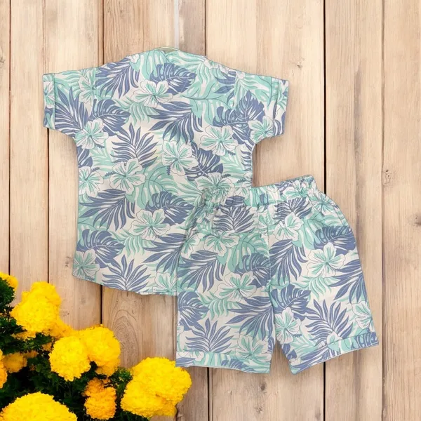 Green_Cotton_Mix_Printed_Co-Ord_Sets_For_Boys