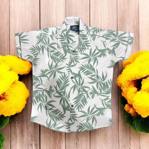 Green_Cotton_Mix_Printed_Co-Ord_Sets_For_Boys