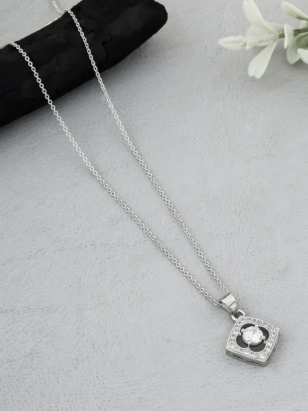 Silver_Plated_Fancy_Necklace_With_Pendant_For_Women