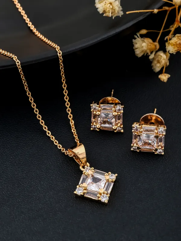 Golden_Plated_Earings_With_Pendant_For_Women