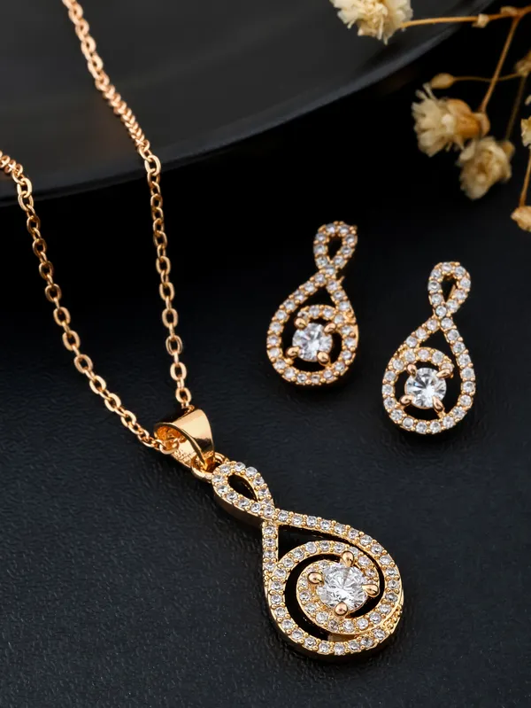 Golden_Plated_Earings_With_Pendant_For_Women