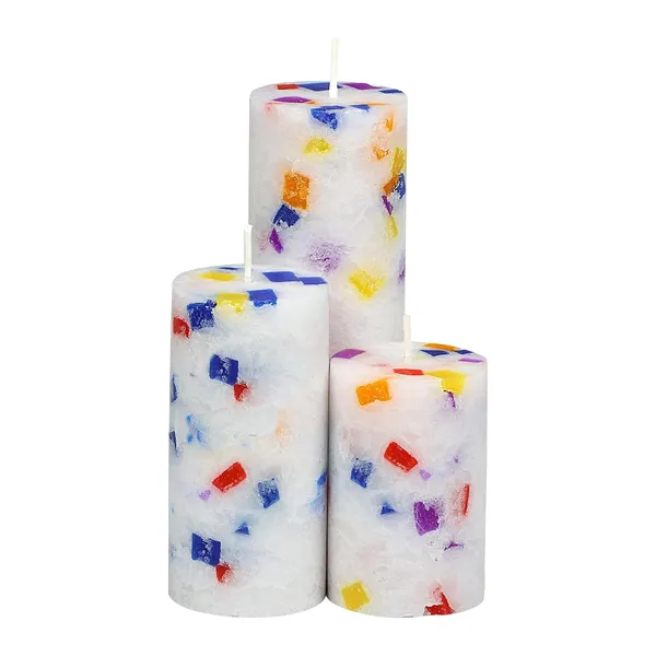 Set_Of_3_Multicolor_Candles_Fragrance_Pillar_Wax_Candles_Marble_Finish(Christmas_Snow_-_Mahagony)