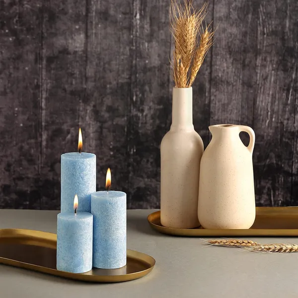 Set_of_3_Multi_Candles_Fragrance_Pillar_Candles_Marble_Finish_(Maldives_Fragrance),_Paraffin_Wax