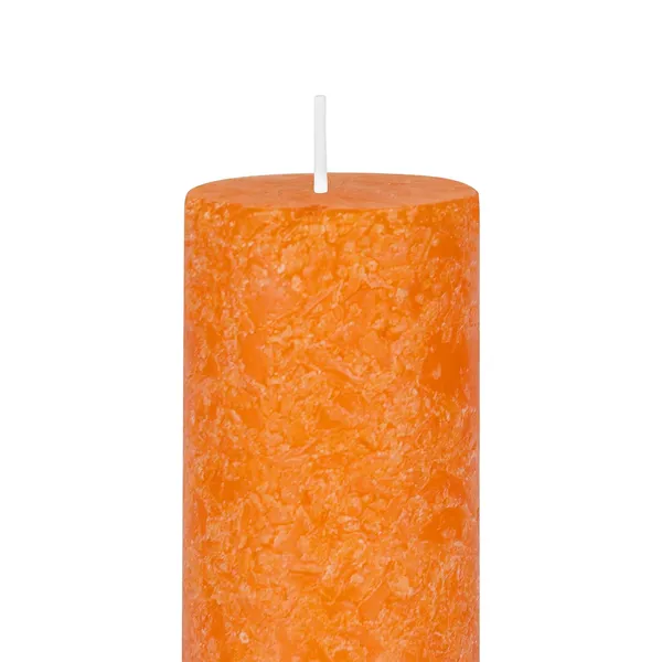 Set_Of_3_Orange_Candle_Fragrance_Pillar_Candles_Marble_Finish_(Sandalwood_Fragrance)