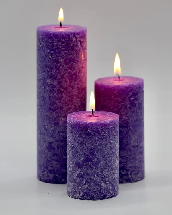 Set_Of_3_Purple_Candle_Fragrance_Pillar_Candles_Marble_Finish_(Lavender_Fragrance)