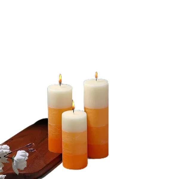 Set_of_3_Orange_Candle_Fragrance_Pillar_Candles_Shade_Finish_(Orange_-_Sandalwood),_5_X_15_Cm