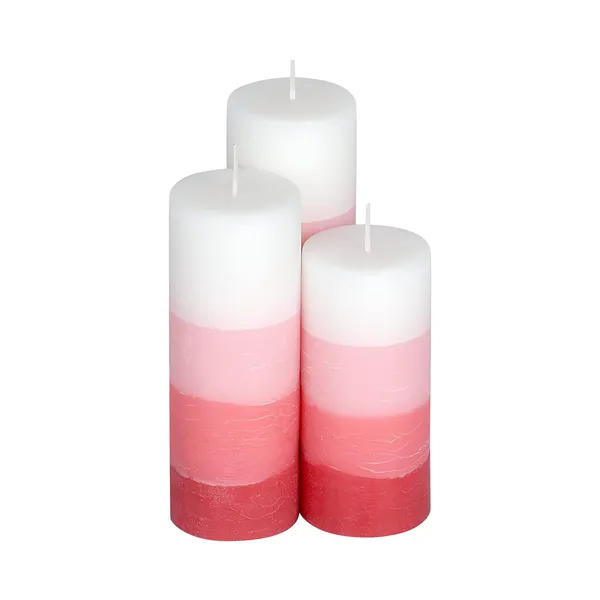 Set_of_3_Red_Wax_By_Parkash_Candle_Fragrance_Pillar_Candles_Shade_Finish_(_Rose)_5_X_15_Cm