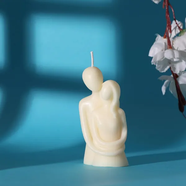 White_Paraffin_Wax_Scented_Couple_Shaped_Candle_|_For_Home_Decoration_|_Vanila