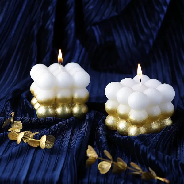 Pack_of_2_Golden_Candles_Paraffin_Wax_Golden_Lacqeur_Bubble_Cube_Candle