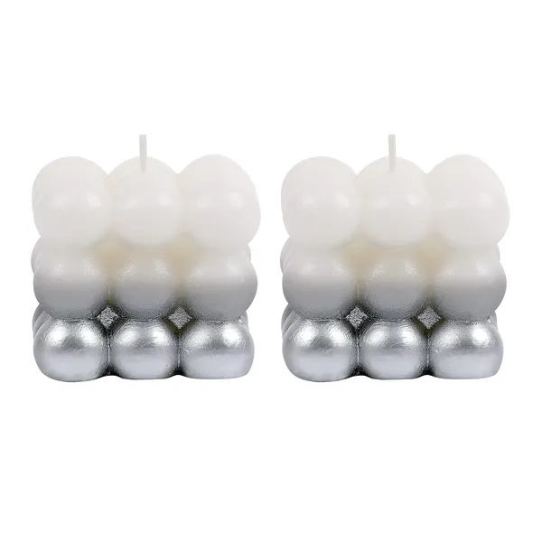 Pack_of_2_Silver_Candles_Paraffin_Wax_Golden_Lacqeur_Bubble_Cube_Candle