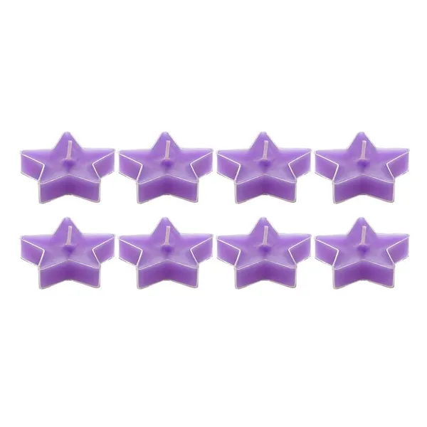 Set_Of_8_Purple_Candles_Star_Shaped_T_Light,_Scented_(_Lavender)