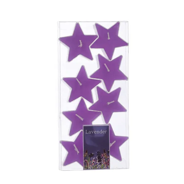 Set_Of_8_Purple_Candles_Star_Shaped_T_Light,_Scented_(_Lavender)