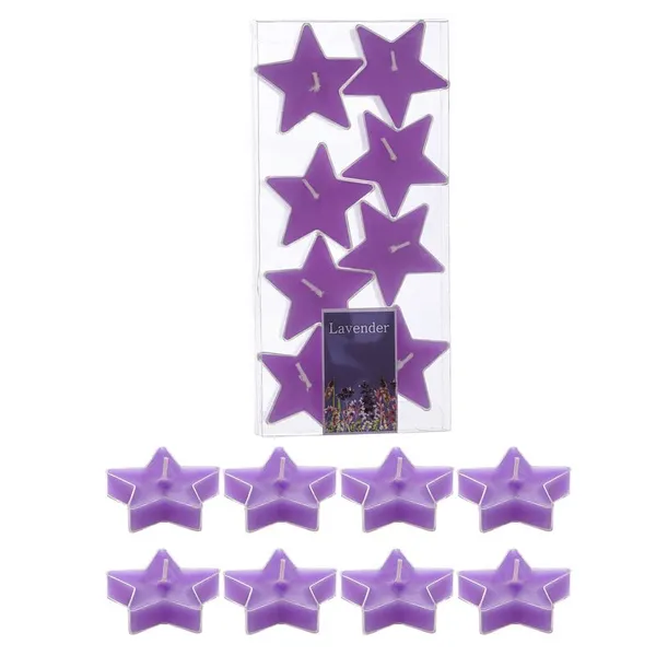 Set_Of_8_Purple_Candles_Star_Shaped_T_Light,_Scented_(_Lavender)
