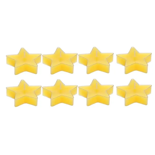 Set_Of_8_Yellow_Candles_Star_Shaped_T_Light,_Scented