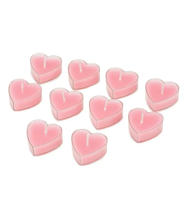 Pack_of_10_Pink_Candles_Scented_Heart_Shaped_Tealights_For_Home_Decor_Scented_Wax_Tealight