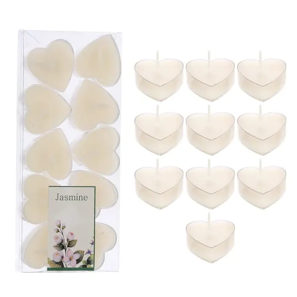 Pack_of_10_White_Candles_Scented_Heart_Shaped_Tealights_For_Home_Decor(White_-_Jasmine),_Scented_Wax_Tealight