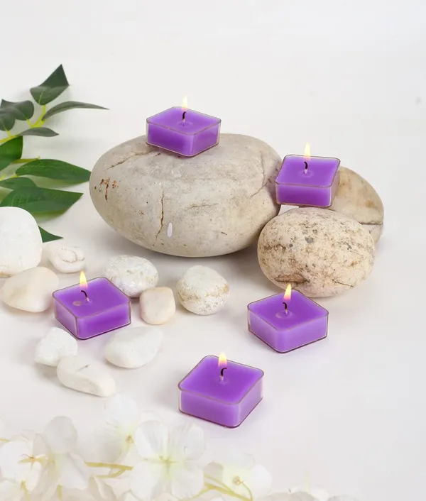 Pack_of_9_Purple_Candles_Scented_Square_Shaped_Tealights_(Lavender_)
